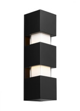 Visual Comfort & Co. Modern Collection Modern Square Geometric Medium Wall Sconce, 1-Light, Black, 17.8"H (700OWSQGE92717BUNV 70PKE7A) 