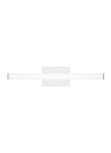 Visual Comfort & Co. Modern Collection Lufe Square Bath Light, 1-Light, LED, Chrome, 24"L (700BCLUFS24C-LED935-277 70PKE9J) 
