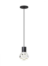 Visual Comfort & Co. Modern Collection Kira Ceiling Pendant, 1-Light, LED, Black, 7.1"H (700TDKIRAP1BB-LEDWD 70PGKEJ) 