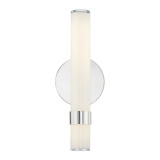Alora Lighting Madison Wall/Vanity Light, 1-Light, LED, Polished Nickel, Glossy Opal, 14"H 