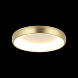 Matteo Lighting Maverick Flush Mount, 1-Light, LED, Brushed Gold, White Acrylic Shade, 16"W (X32716BG 3060MP0) 