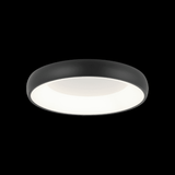 Matteo Lighting Maverick Flush Mount, 1-Light, LED, Matte Black, White Acrylic Shade, 16"W (X32716MB 3060MP1) 