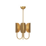 Alora Lighting Seno Chandelier, 3-Light, Aged Gold, 15"D 