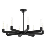 Alora Lighting Claire Chandelier, 8-Light, Matte Black, 32"D 
