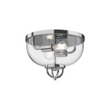 Alora Lighting Lancaster Flush Mount, 2-Light, Chrome, 12.63"D 