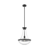 Alora Lighting Marcel Pendant, 1-Light, Matte Black, 18.5"H 