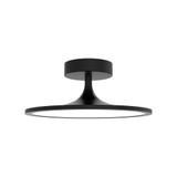 Alora Lighting Issa Semi-Flush Mount, 1-Light, LED, Matte Black, 12"D 