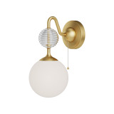 Alora Lighting Celia Wall Vanity, 8-Light, Brushed Gold, Opal Matte Glass, 12.63"H 