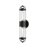 Alora Lighting Lancaster Wall Vanity, 1-Light, Matte Black, 21"H 
