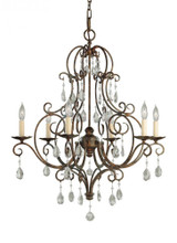 Generation Lighting 6 - Light Single Tier Chandelier, Generation Lighting - Feiss F1902/6MBZ AC49X 