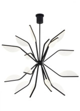 Visual Comfort & Co. Modern Collection Belterra Chandelier, 16-Light, LED, Matte Black, 46.3"W (700BLT43B-LED930 70PDAX2) 