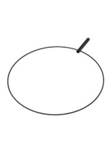 Visual Comfort & Co. Modern Collection Trellis Round Pendant Accessory, Nightshade Black, 9.9"H (700TRSPARB 70PGCJK) 