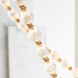 Visual Comfort & Co. Modern Collection Collier Chandelier, LED, Natural Brass, 140.5"H (700CLR132NB-LED927R 70PGCM3) 