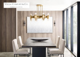 Visual Comfort & Co. Modern Collection Wythe Medium Chandelier, 6-Light, LED, Plated Brass, 30"W (700WYT6MBR-LED927 70PGEH3) 