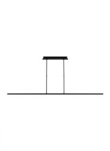 Visual Comfort & Co. Modern Collection Stagger Linear Suspension, 1-Light, LED, Nightshade Black, 72"L (700LSSTG72B-LED927 70PGEJH) 