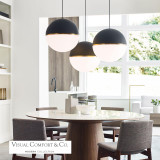 Visual Comfort & Co. Modern Collection Akova X-Large Pendant, LED, Matte Black, Aged Brass, 18"W (700TDAKV18BR 70PGEJP) 