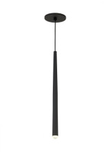Visual Comfort & Co. Modern Collection Pylon Light Pendant, 1-Light, LED, Nightshade Black, 18.6"H (700TRSPPYL1RB-LED930 70PGFHL) 