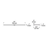 Visual Comfort & Co. Modern Collection Plural Faceted Picture Light, 1-Light, LED, Nightshade Black, 30"L (700PLUF30B-LED927 70PGGGC) 