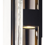 Visual Comfort & Co. Modern Collection Duelle Large Wall Sconce, 1-Light, LED, Nightshade Black, 28"H (700WSDUE28B-LED927 70PGGJ7) 