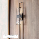 Visual Comfort & Co. Modern Collection Duelle Large Wall Sconce, 1-Light, LED, Nightshade Black, 28"H (700WSDUE28B-LED927 70PGGJ7) 