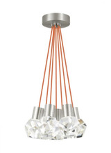Visual Comfort & Co. Modern Collection Kira Chandelier, 7-Light, LED, Satin Nickel, 15"W (700TDKIRAP7OS-LED922 70PKD7G) 