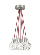 Visual Comfort & Co. Modern Collection Kira Chandelier, 7-Light, LED, Satin Nickel, 15"W (700TDKIRAP7RS-LED922 70PKD81) 