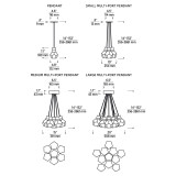Visual Comfort & Co. Modern Collection Kira Chandelier, 7-Light, LED, Satin Nickel, 15"W (700TDKIRAP7RS-LED922 70PKD81) 