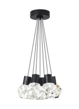 Visual Comfort & Co. Modern Collection Kira Chandelier, 7-Light, LED, Black, 15"W (700TDKIRAP7YB-LED930 70PKD8Q) 