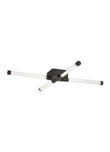 Visual Comfort & Co. Modern Collection Phobos Wide Flush Mount, 4-Light, LED, Dark Bronze, 27.5"W (700FMPHB28BZ-LED927 70PGJFA) 