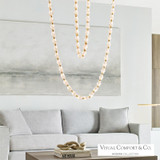 Visual Comfort & Co. Modern Collection Collier Chandelier, LED, Natural Brass, 93.1"H (700CLR84NB-LED930S 70PGJEC) 