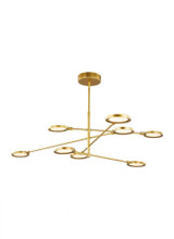 Visual Comfort & Co. Modern Collection Spectica Wall Sconce, 8-Light, LED, Plated Brass, 51.3"L (700LSSPCTBR-LED930-277 70PGJF3) 