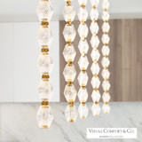 Visual Comfort & Co. Modern Collection Collier Pendant, LED, Natural Brass, 38.9"H (700CLR36NB-LED930R 70PGJG9) 