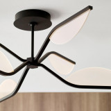 Visual Comfort & Co. Modern Collection Belterra Flushmount/Chandelier, 1-Light, LED, Matte Black, 34.2"W (700BLT30B-LED935 70PKE8K) 