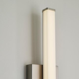 Visual Comfort & Co. Modern Collection Lufe Square Bath Vanity, 1-Light, LED, Satin Nickel, 24"L (700BCLUFS24S-LED935-277 70PKF5Q) 