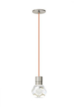 Visual Comfort & Co. Modern Collection Kira Ceiling Pendant, 1-Light, LED, Satin Nickel, 7.1"H (700TDKIRAP1OS-LEDWD 70PGKF9) 