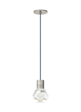 Visual Comfort & Co. Modern Collection Kira Pendant, 1-Light, LED, Satin Nickel, 7.1"H (700TDKIRAP1US-LED930 70PGKG3) 