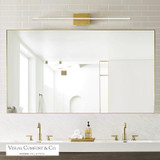Visual Comfort & Co. Modern Collection Span Bath Vanity, 1-Light, LED, Plated Brass, 46.8"L (700BCSPANB4BR-LED935 70PKF74) 