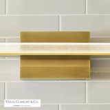 Visual Comfort & Co. Modern Collection Span Bath Vanity, 1-Light, LED, Plated Brass, 46.8"L (700BCSPANB4BR-LED935 70PKF74) 