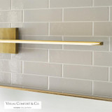 Visual Comfort & Co. Modern Collection Span Bath Vanity, 1-Light, LED, Plated Brass, 46.8"L (700BCSPANB4BR-LED935 70PKF74) 