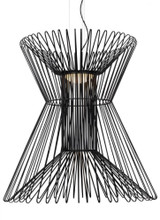 Visual Comfort & Co. Modern Collection Syrma Grande Suspension, 1-Light, LED, Matte Black, 38"H (700TDSYRGPB-LED935 70PKF75) 