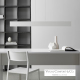 Visual Comfort & Co. Modern Collection Vandor Linear Suspension, 1-Light, LED, Satin Nickel, 50"L (700LSVANWS-LED935 70PKF7D) 