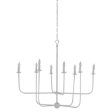 Gabby Lilly Chandelier, 8-Light, Plaster White, 42"W (SCH-168010 8021V8W) 