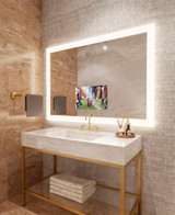 Electric Mirror Silhouette Lighted Mirror Television, 21.5" HD Television Display, Integrated LED, Clear, 42"H x 60"W x 1.75"D (SIL-215-AV-6042 YUU6011X47) 