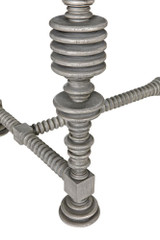 Noir Portuguese Desk, Distressed Grey, 60"W (GDES115DGR-S YUU6013EXT) 