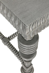 Noir Portuguese Desk, Distressed Grey, 60"W (GDES115DGR-S YUU6013EXT) 