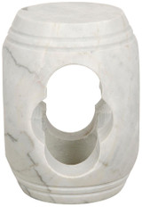 Noir Legend Side Table, Natural, Bianco Crown Marble, 16.5"H (GTAB752 YUU6013NRG) 