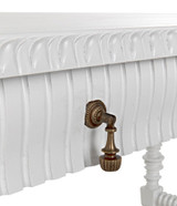 Noir Portuguese Desk, Solid White, 60"W (GDES115SW-S YUU6013EXX) 