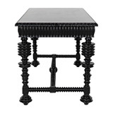 Noir Portuguese Desk, Hand-Rubbed Black, 60"W (GDES115HB-S YUU6013EXV) 