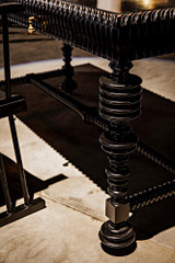 Noir Portuguese Desk, Hand-Rubbed Black, 60"W (GDES115HB-S YUU6013EXV) 