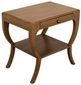 Noir Maude Side Table, Saddle Brown, 28.5"H (GTAB711SB YUU6013NRZ) 